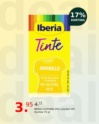 IBERIA CLOTHING DYE colorfast 40º #yellow 70 gr