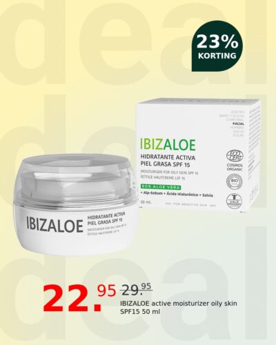 IBIZALOE active moisturizer oily skin SPF15 50 ml