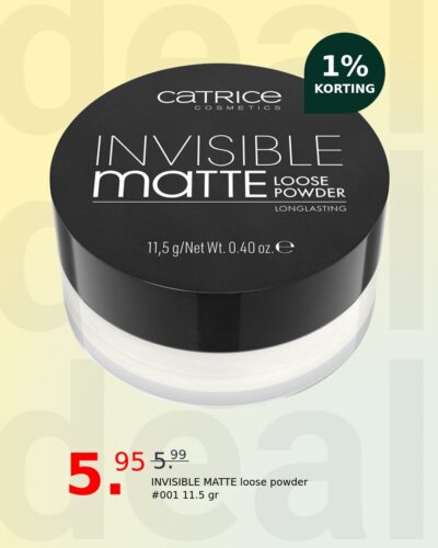 INVISIBLE MATTE loose powder #001 11.5 gr
