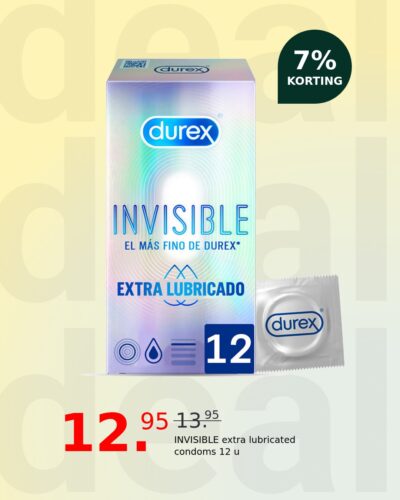 INVISIBLE extra lubricated condoms 12 u