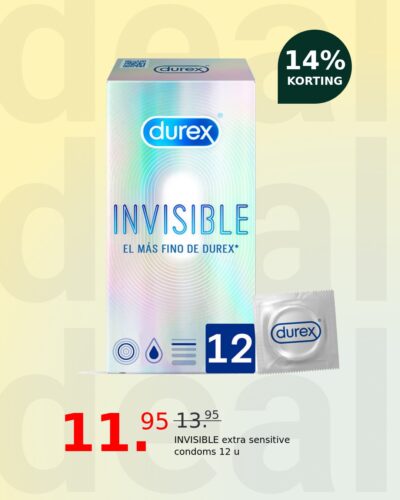 INVISIBLE extra sensitive condoms 12 u