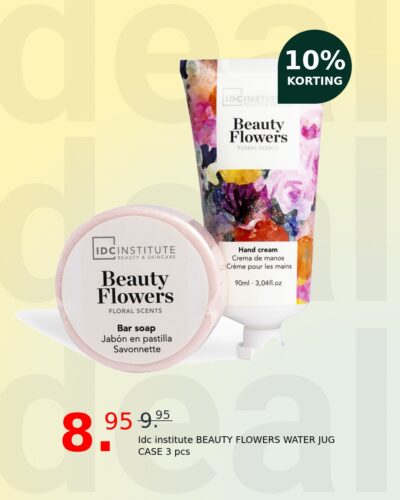 Idc institute BEAUTY FLOWERS WATER JUG CASE 3 pcs