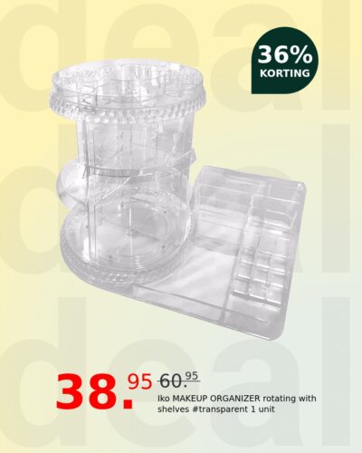 Iko MAKEUP ORGANIZER rotating with shelves #transparent 1 unit
