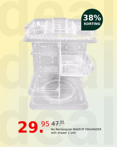 Iko Rectangular MAKEUP ORGANIZER with drawer 1 unit