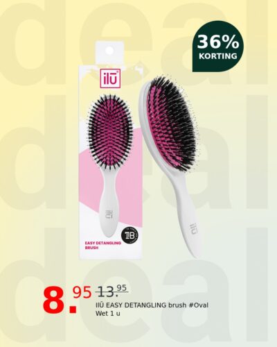 IlŪ EASY DETANGLING brush #Oval Wet 1 u