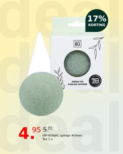 IlŪ KONJAC sponge #Green Tea 1 u