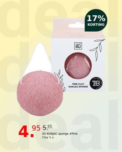 IlŪ KONJAC sponge #Pink Clay 1 u