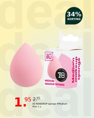 IlŪ RAINDROP sponge #Medium Pink 1 u