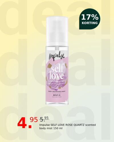 Impulse SELF LOVE ROSE QUARTZ scented body mist 150 ml