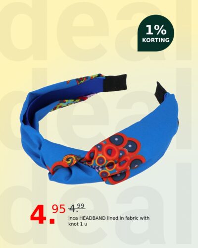 Inca HEADBAND lined in fabric with knot 1 u