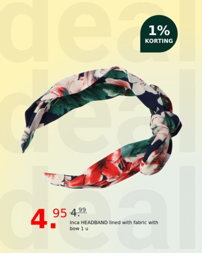 Inca HEADBAND lined with fabric with bow 1 u