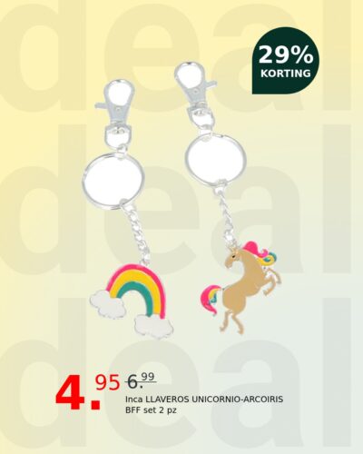 Inca LLAVEROS UNICORNIO-ARCOIRIS BFF set 2 pz