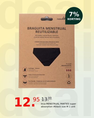 Inca MENSTRUAL PANTIES super absorption #black size M 1 unit