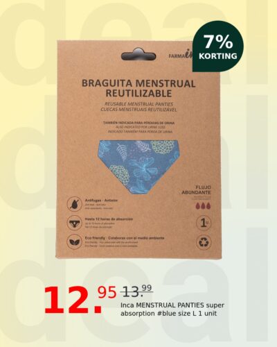 Inca MENSTRUAL PANTIES super absorption #blue size L 1 unit