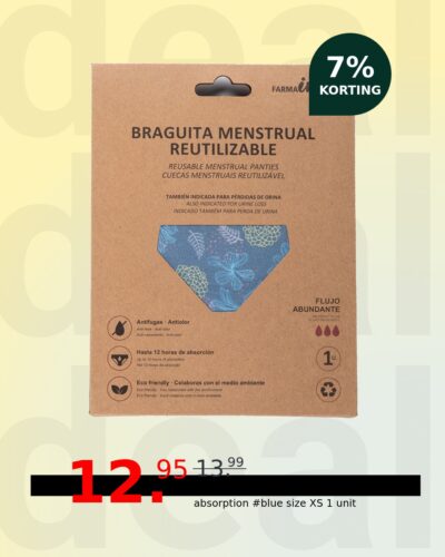 Inca MENSTRUAL PANTIES super absorption #blue size XS 1 unit