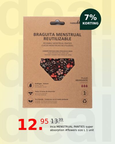 Inca MENSTRUAL PANTIES super absorption #flowers size L 1 unit
