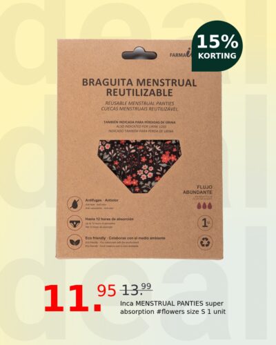 Inca MENSTRUAL PANTIES super absorption #flowers size S 1 unit