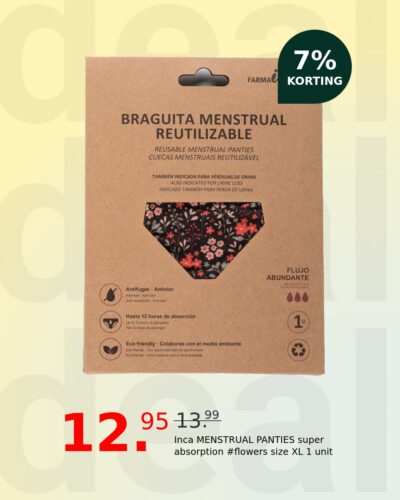 Inca MENSTRUAL PANTIES super absorption #flowers size XL 1 unit