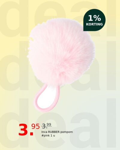 Inca RUBBER pompom #pink 1 u