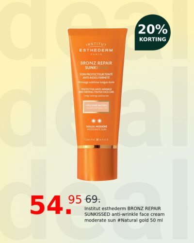 Institut esthederm BRONZ REPAIR SUNKISSED anti-wrinkle face cream moderate sun #Natural gold 50 ml