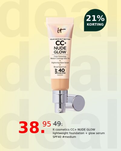 It cosmetics CC+ NUDE GLOW lightweight foundation + glow serum SPF40 #medium