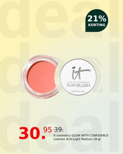 It cosmetics GLOW WITH CONFIDENCE colorete #20-Light Medium 18 gr