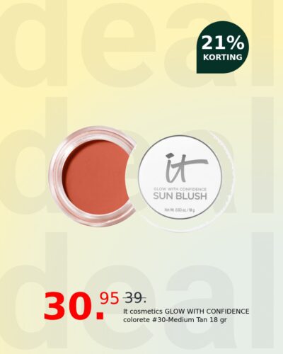 It cosmetics GLOW WITH CONFIDENCE colorete #30-Medium Tan 18 gr