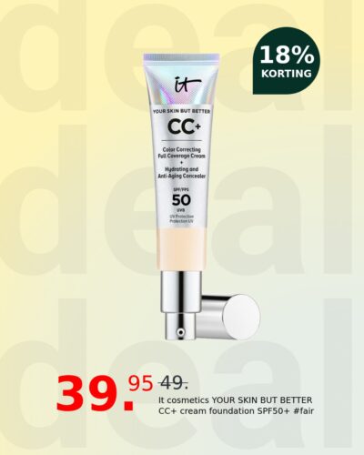 It cosmetics YOUR SKIN BUT BETTER CC+ cream foundation SPF50+ #fair