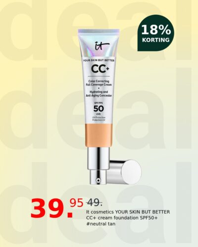 It cosmetics YOUR SKIN BUT BETTER CC+ cream foundation SPF50+ #neutral tan