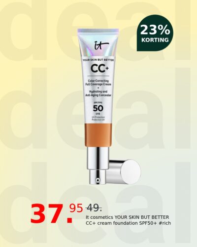 It cosmetics YOUR SKIN BUT BETTER CC+ cream foundation SPF50+ #rich