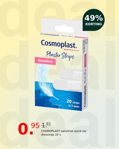 COSMOPLAST sensitive quick-zip dressings 20 u