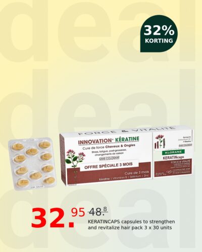 KERATINCAPS capsules to strengthen and revitalize hair pack 3 x 30 units