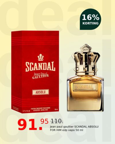 Jean paul gaultier SCANDAL ABSOLU FOR HIM edp vapo 50 ml