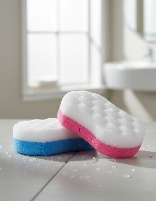Mixed bath sponge - soft-rough peeling 2 pcs