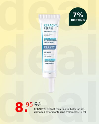 KERACNYL REPAIR repairing lip balm for lips damaged by oral anti-acne treatments 15 ml