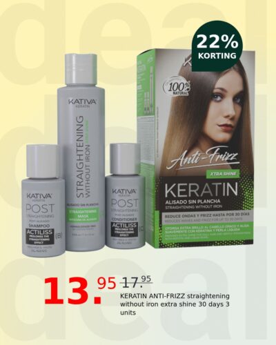 KERATIN ANTI-FRIZZ straightening without iron extra shine 30 days 3 units