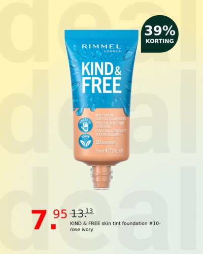 KIND & FREE skin tint foundation #10-rose ivory