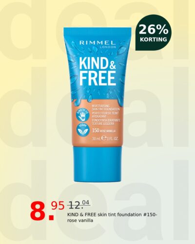 KIND & FREE skin tint foundation #150-rose vanilla