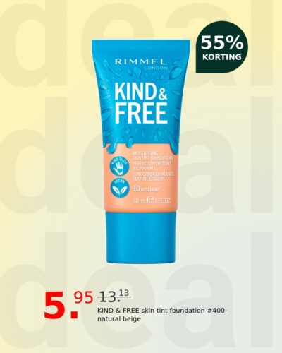 KIND & FREE skin tint foundation #400-natural beige