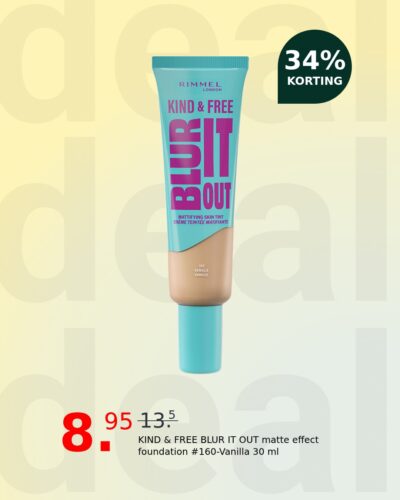 KIND & FREE BLUR IT OUT matte effect foundation #160-Vanilla 30 ml