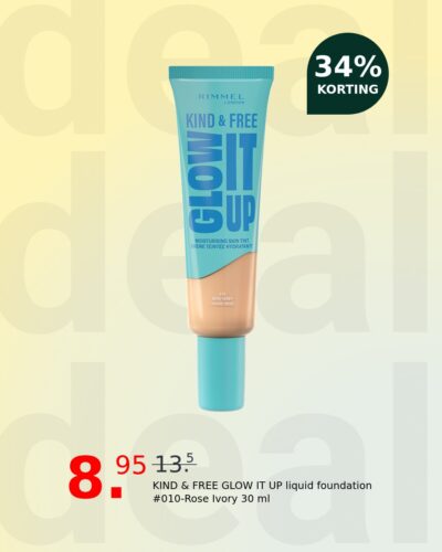 KIND & FREE GLOW IT UP liquid foundation #010-Rose Ivory 30 ml