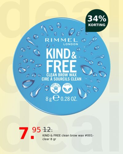 KIND & FREE clean brow wax #001-clear 8 gr