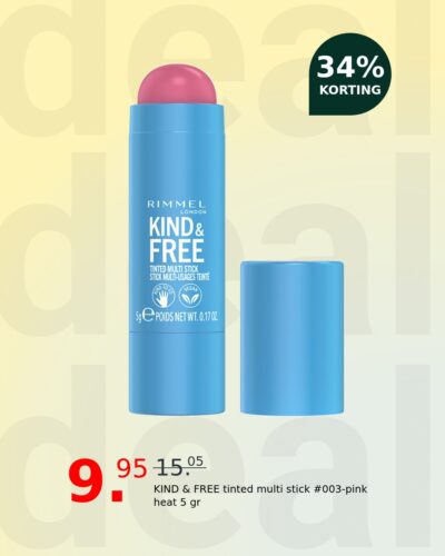 KIND & FREE tinted multi stick #003-pink heat 5 gr