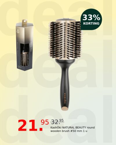 KashŌki NATURAL BEAUTY round wooden brush #50 mm 1 u