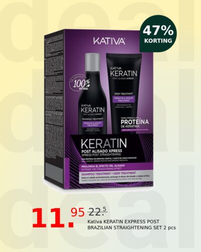 Kativa KERATIN EXPRESS POST BRAZILIAN STRAIGHTENING SET 2 pcs