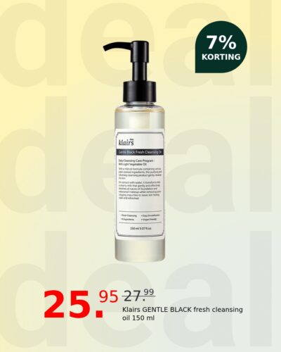 Klairs GENTLE BLACK fresh cleansing oil 150 ml