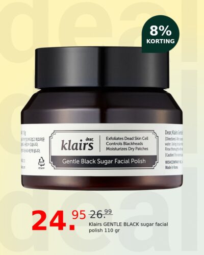 Klairs GENTLE BLACK sugar facial polish 110 gr