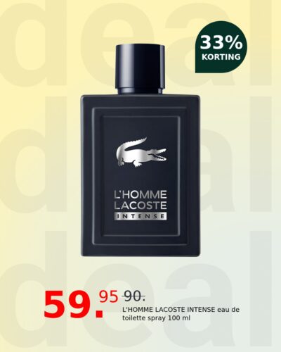 L'HOMME LACOSTE INTENSE eau de toilette spray 100 ml