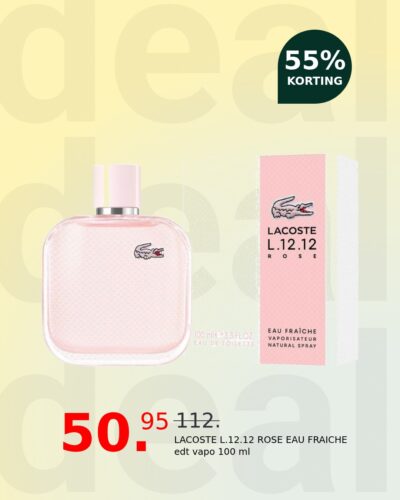 LACOSTE L.12.12 ROSE EAU FRAICHE edt vapo 100 ml