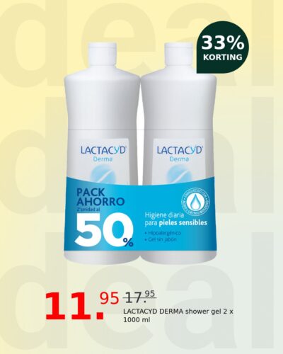LACTACYD DERMA shower gel 2 x 1000 ml